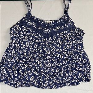 Arizona Jean Company Blue and White Smocked Camisole